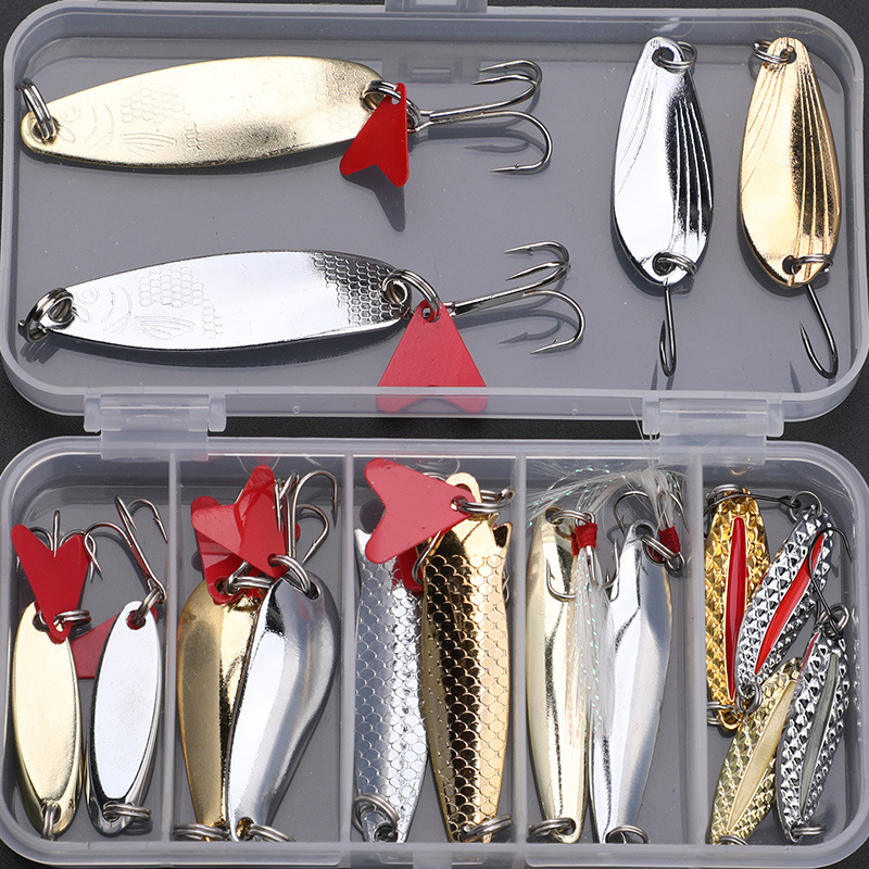 طقم طُعم صيد السمك 16 قطعة، طُ - مراجعة Fishing Lure Spoon وسعره