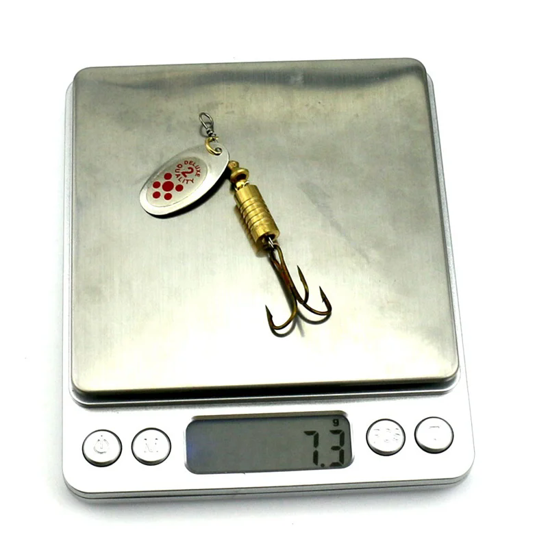 1 قطعة الطلاء المعدني سبينر ال - مراجعة Fishing Lure Spoon وسعره