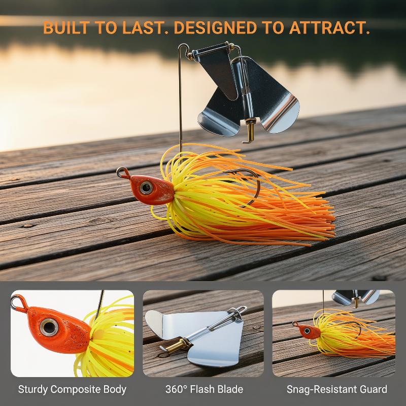 طُعم صيد السمك بدون أعواد، سبي - مراجعة Fishing Lure Spinnerbait وسعره